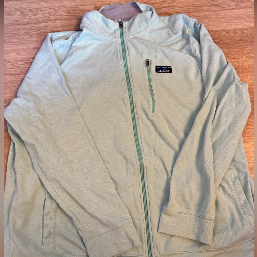Vintage L.L. Bean Green zip up Shirt XXL Tall